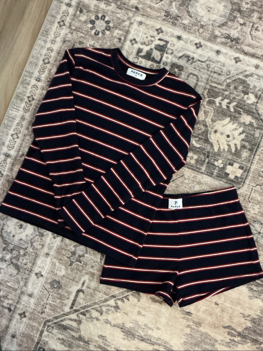 PARKE Fouth of July long sleeve and short set. EUC. - Picture 1 of 6